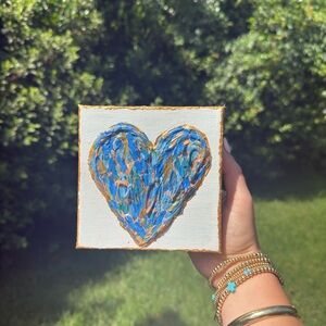 Abstract Heart Canvas Art